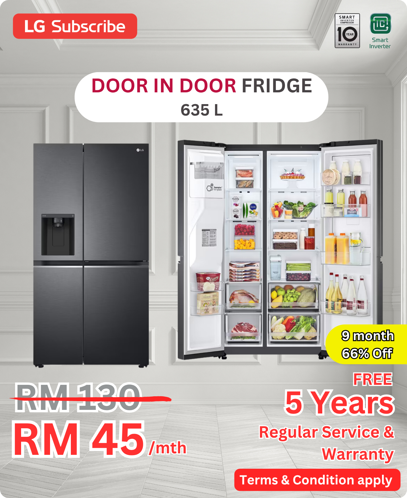 LG Door In Door Fridge 635L