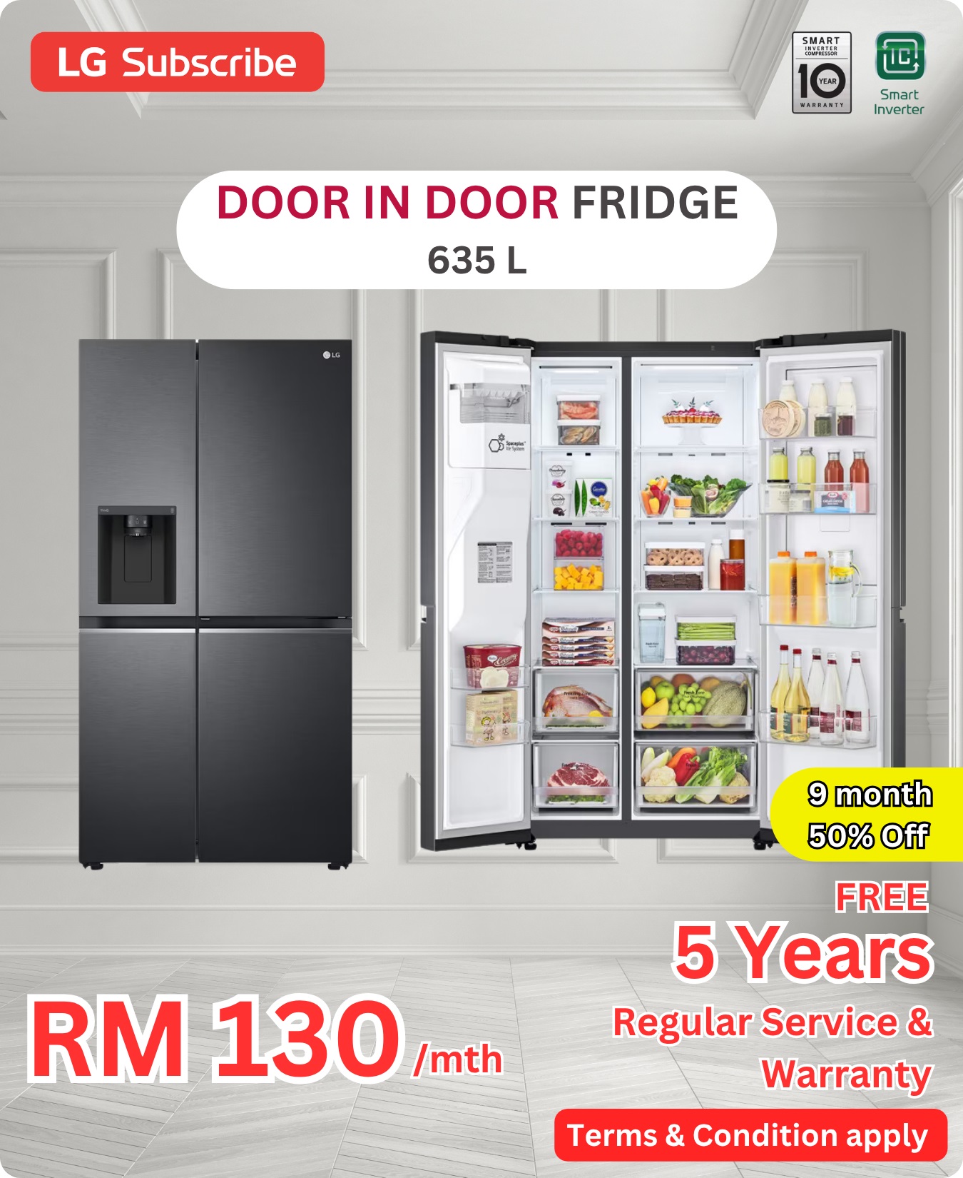 LG Door In Door Fridge 635L