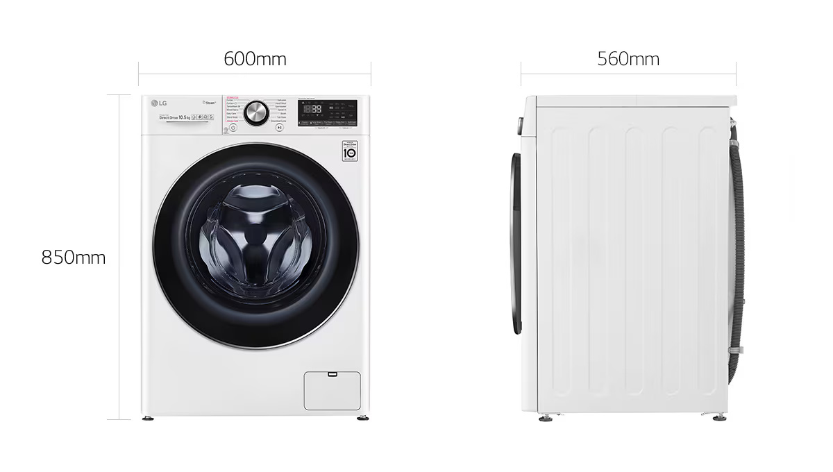 LG 10.5kg Front Load Washer with AI DD & Steam FV1450S2W