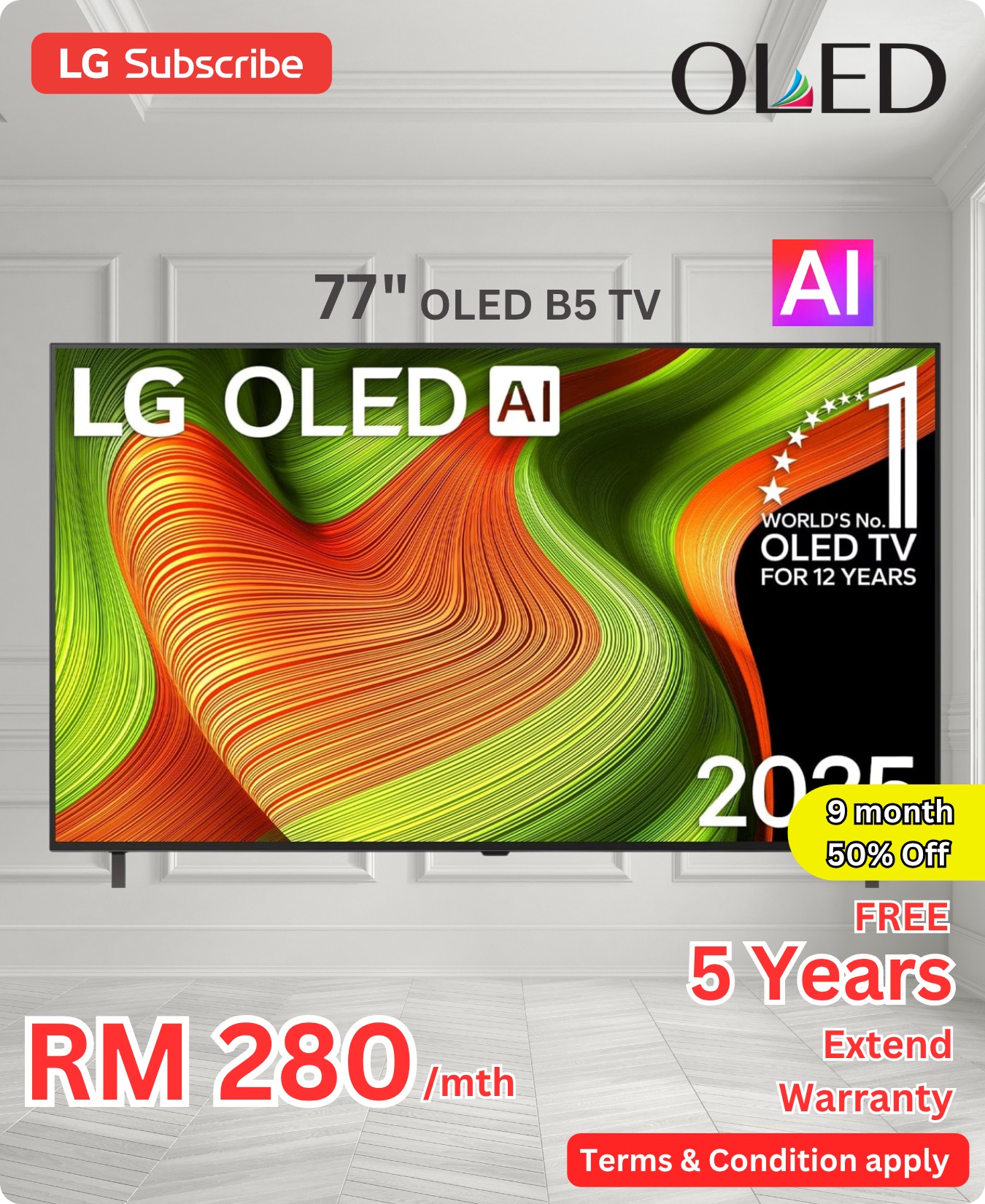 LG OLED B5 TV 77