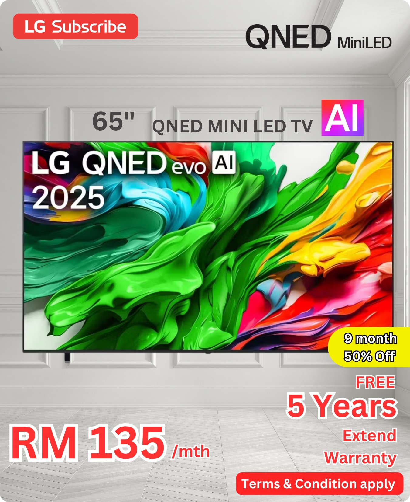 LG QNED Evo AI TV 65