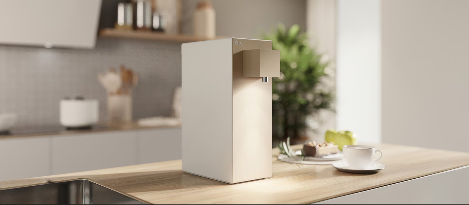 LG Water Purifier on modern kitchen counter