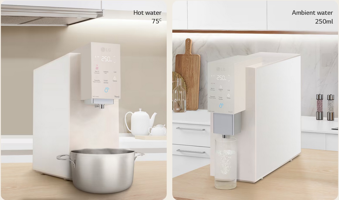 Hot Water 75C and Ambient Water 250ml